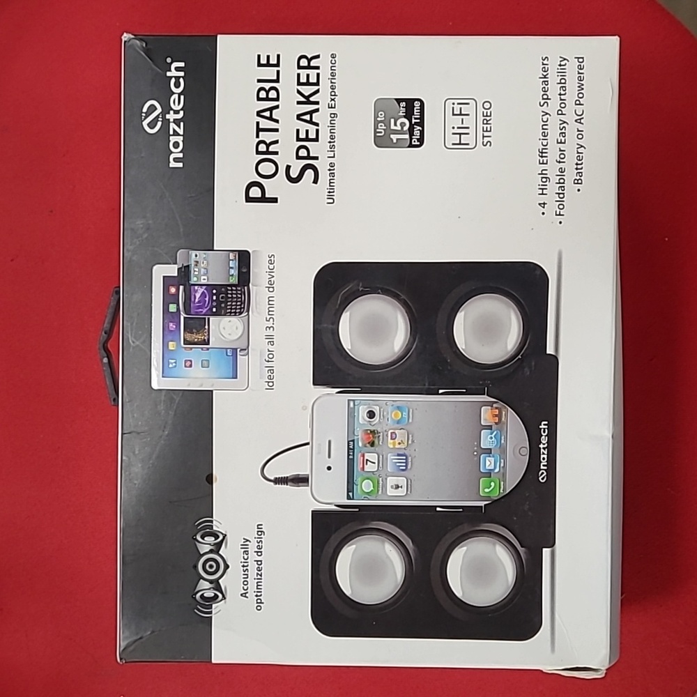 Naztech N40 Portable Speaker System Dock for Smart/Mobile Phones/MP3/Tablets